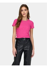 only - ONLY T-Shirt Emma 15201206 Różowy Regular Fit. Kolor: różowy. Materiał: syntetyk