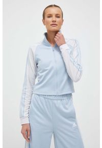 Adidas - adidas dres damski kolor niebieski. Kolor: niebieski. Materiał: dresówka #7