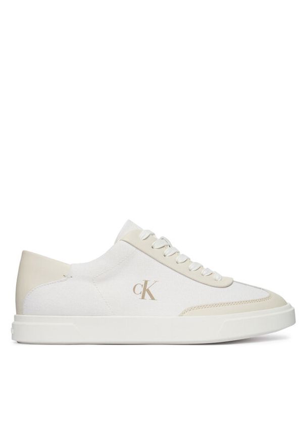 Calvin Klein Sneakersy Low Pro Cups Wt Canv Mg HW0HW03145 Biały. Kolor: biały. Materiał: materiał