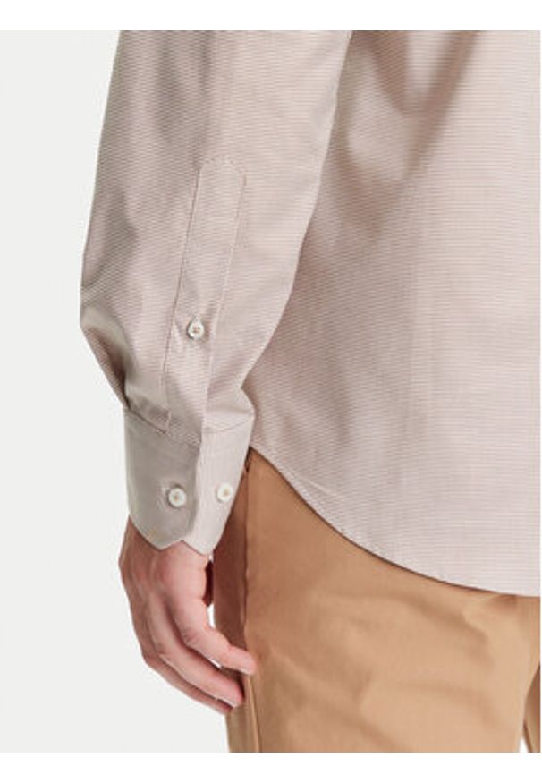 BOSS Koszula H-Joe 50519887 Beżowy Regular Fit. Kolor: beżowy. Materiał: bawełna