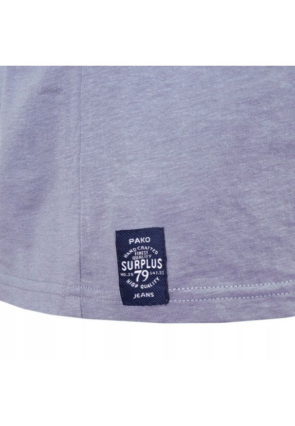 T-Shirt (Koszulka) Męska - Pako Jeans - Niebieska, Retro Nadruk. Okazja: na co dzień. Kolor: niebieski. Materiał: bawełna. Wzór: nadruk. Styl: retro