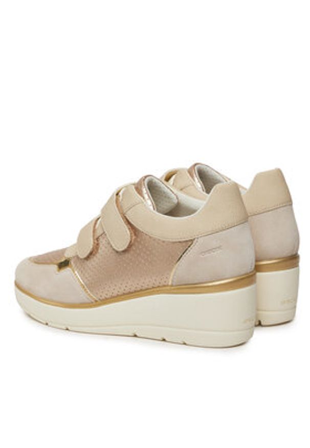 Geox Sneakersy D Ilde D25RAB 0NFEK C2235 Beżowy. Kolor: beżowy. Materiał: skóra