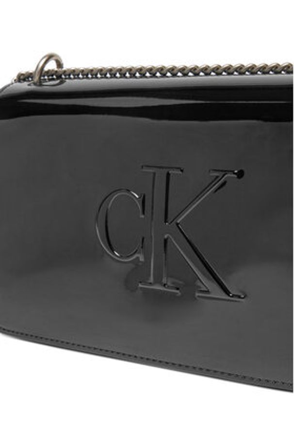 Calvin Klein Jeans Torebka K60K613053 Czarny. Kolor: czarny. Materiał: skórzane