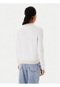 Tommy Jeans Sweter Colorblock Flag DW0DW20970 Biały Regular Fit. Kolor: biały. Materiał: wiskoza