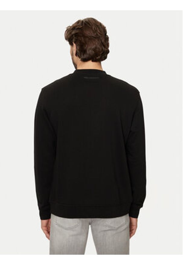 Karl Lagerfeld - KARL LAGERFELD Bluza 705039 544910 Czarny Regular Fit. Typ kołnierza: dekolt w karo. Kolor: czarny. Materiał: bawełna