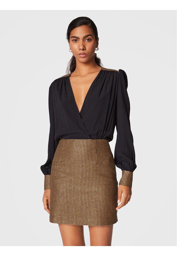 TwinSet - Sukienka koktajlowa TWINSET. Kolor: czarny. Materiał: wełna. Styl: wizytowy