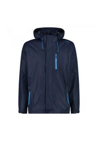 Kurtka wodoodporna z kapturem CMP. Typ kołnierza: kaptur. Kolor: niebieski. Sport: wspinaczka, turystyka piesza #1