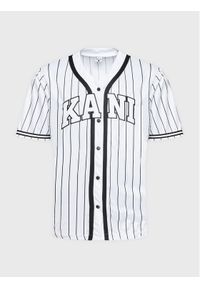 Karl Kani T-Shirt Serif Pinstripe Baseball 6033361 Biały Relaxed Fit. Kolor: biały. Materiał: syntetyk