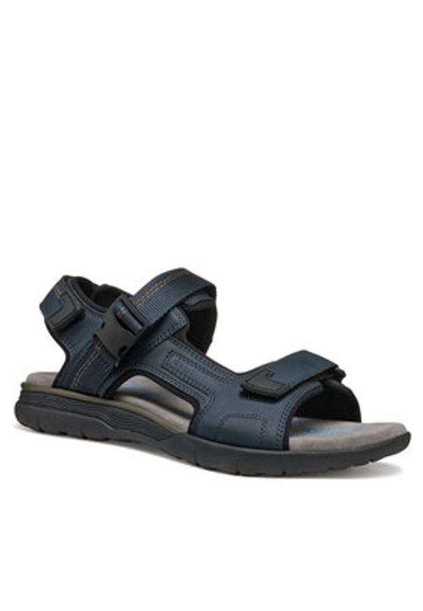 Geox Sandały U Spherica Ec5 U55ELB 000EK C4002 Granatowy. Kolor: niebieski. Materiał: skóra
