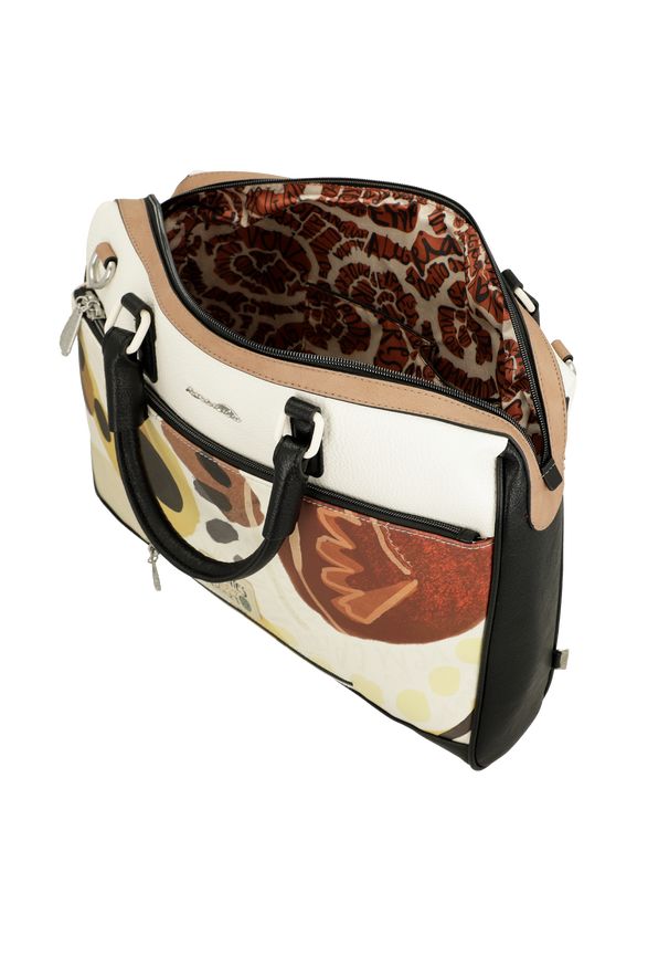 Pomarańczowa Torba Na Laptopa Anekke Stylowa Aktówka Damska. Kolor: pomarańczowy. Wzór: aplikacja. Styl: elegancki