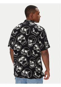 DC Koszula ADYWT03115 Czarny Regular Fit. Kolor: czarny. Materiał: wiskoza