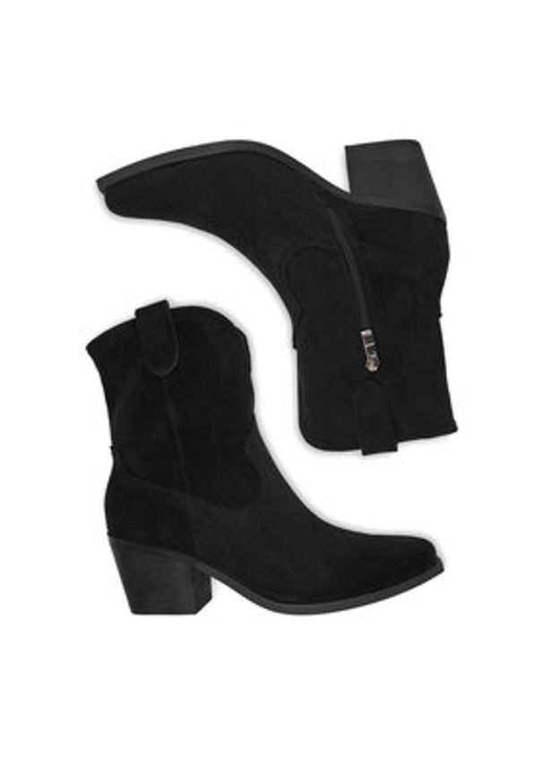 DeeZee Kowbojki MZS-1016 Czarny. Kolor: czarny. Materiał: materiał