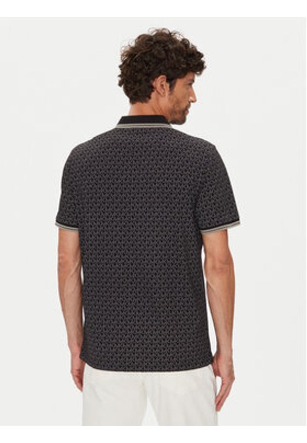 Michael Kors Polo CS550V85KS Czarny Regular Fit. Typ kołnierza: polo. Kolor: czarny. Materiał: bawełna