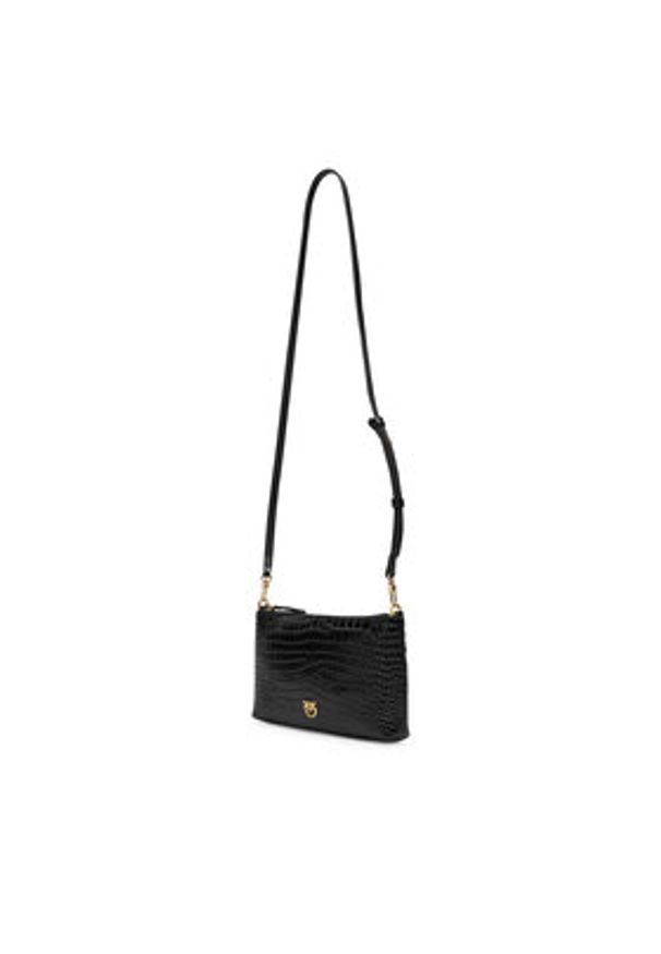 Pinko - PINKO Torebka Flat Horizontal Mini AI 25-26 104277 A2OH Czarny. Kolor: czarny. Materiał: skórzane