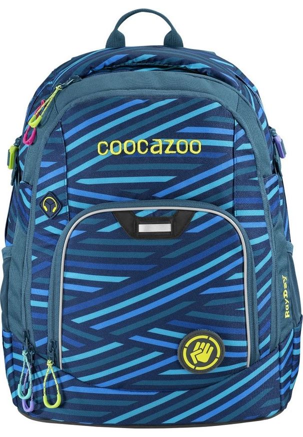 COOCAZOO - Coocazoo Plecak szkolny RayDay Zebra Stripe Blue. Wzór: motyw zwierzęcy
