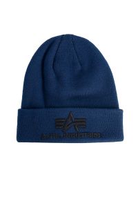 Czapka Alpha Industries 3D Beanie 16891007 - niebieska. Kolor: niebieski. Materiał: akryl, materiał. Sezon: zima. Styl: klasyczny