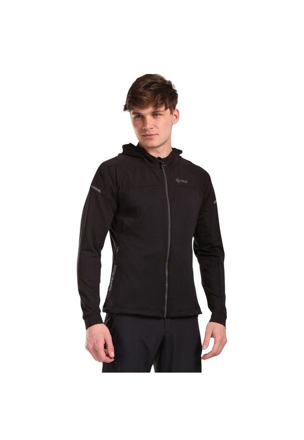 Bluza z kapturem Kilpi Memphis. Typ kołnierza: kaptur. Kolor: czarny. Materiał: nylon. Sport: turystyka piesza