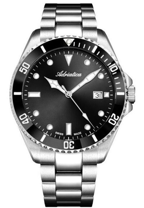 Zegarek męski Adriatica A8347.Y194Q srebrny. Kolor: srebrny