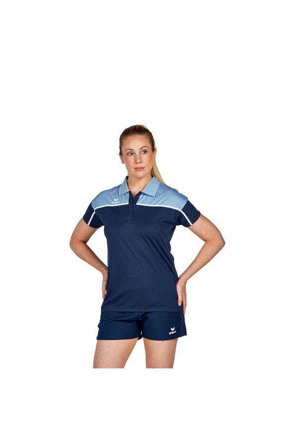 ERIMA - Damska koszulka polo Erima Change. Typ kołnierza: polo. Kolor: niebieski. Sport: piłka nożna