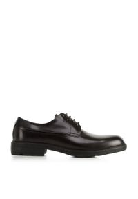 Wittchen - Męskie buty derby skórzane na grubej podeszwie czarne. Okazja: do pracy. Zapięcie: sznurówki. Kolor: czarny. Materiał: skóra. Styl: klasyczny, elegancki #1
