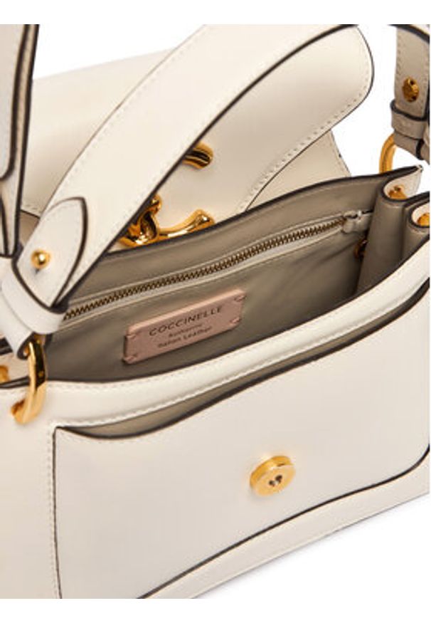 Coccinelle Torebka C-ME CALF Biały. Kolor: kremowy. Materiał: skórzane