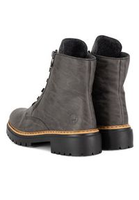 Rieker Trzewiki 72611-45 Szary. Kolor: szary. Materiał: materiał #3