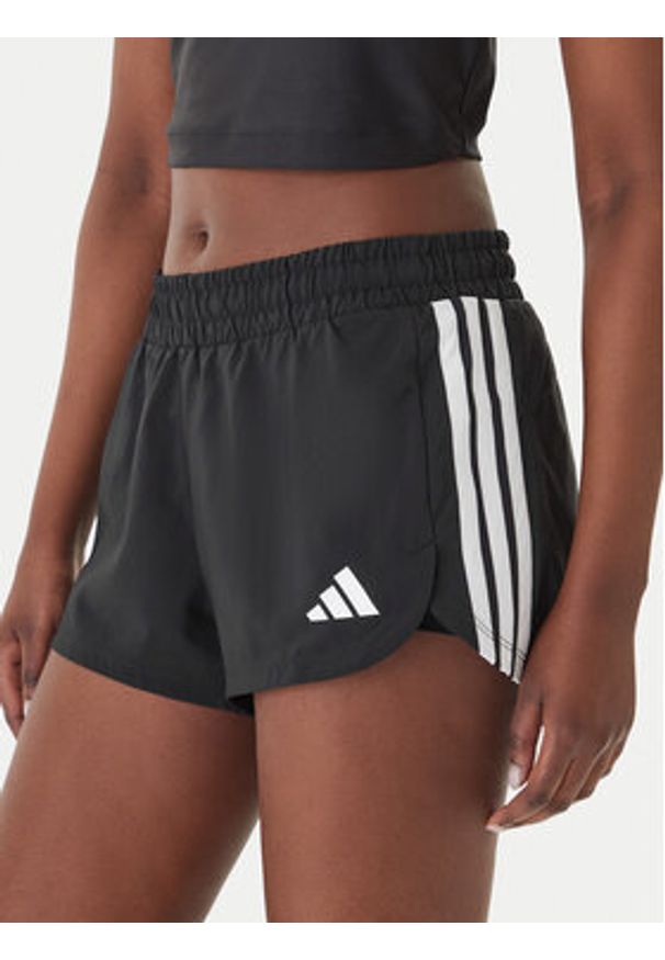 Adidas - adidas Szorty sportowe Pacer Workout Woven 2in1 KD9742 Czarny Regular Fit. Kolor: czarny. Materiał: syntetyk
