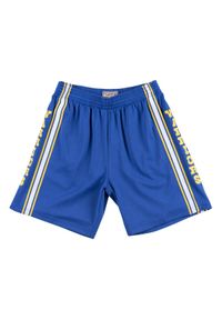 Mitchell & Ness - Krótki Golden State Warriors nba. Kolor: niebieski, wielokolorowy, żółty. Długość: krótkie. Sport: koszykówka #1