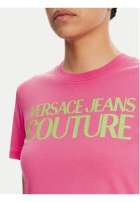 Versace Jeans Couture T-Shirt 78HAHE05 Różowy Regular Fit. Kolor: różowy. Materiał: bawełna #3