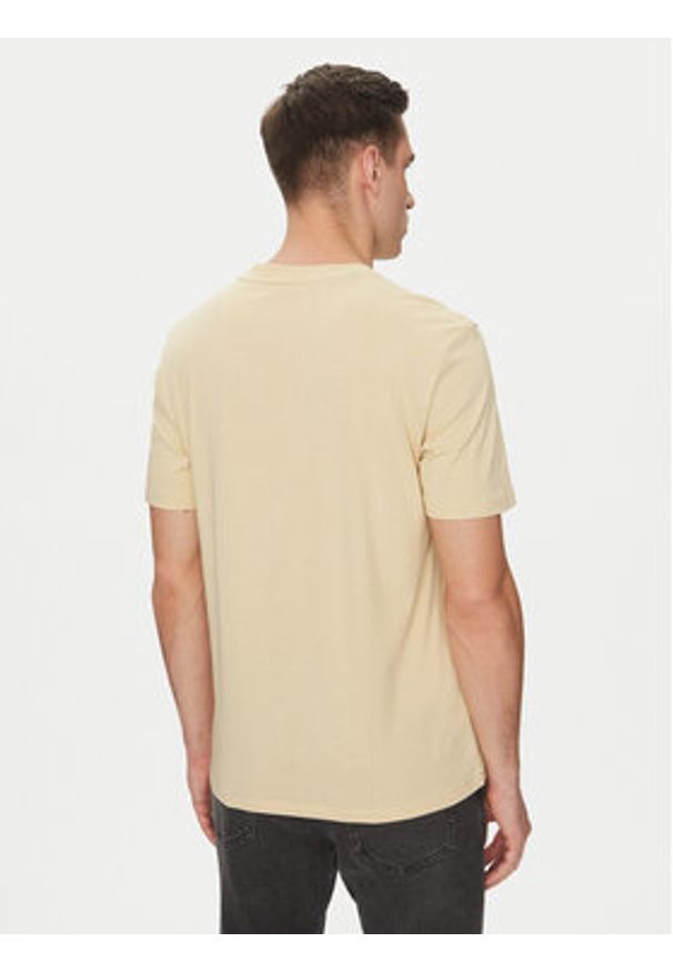 Hugo - HUGO T-Shirt Dero222 50466158 Beżowy Regular Fit. Kolor: beżowy. Materiał: bawełna