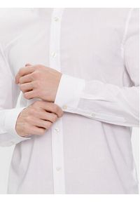 Guess Koszula Ls Sunset Jacquard M4RH55 WFXX0 Biały Slim Fit. Kolor: biały. Materiał: bawełna