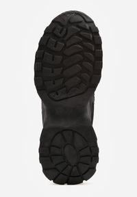 Renee - Czarne Sneakersy na Platformie Ozdobione Cyrkoniami i Koronką Antea. Okazja: na co dzień. Kolor: czarny. Materiał: koronka. Wzór: aplikacja, koronka. Obcas: na platformie #9