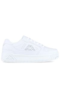 Buty Kappa Emela 243235-1010 - białe. Okazja: na co dzień. Kolor: biały. Materiał: guma, materiał, syntetyk. Szerokość cholewki: normalna