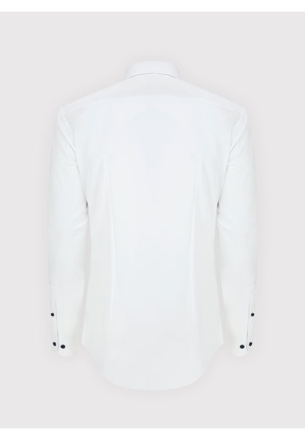 Pako Lorente - PAKO LORENTE – Gładka bawełniana koszula męska długi rękaw. Okazja: na spotkanie biznesowe. Materiał: bawełna. Długość rękawa: długi rękaw. Długość: długie. Wzór: gładki. Styl: biznesowy