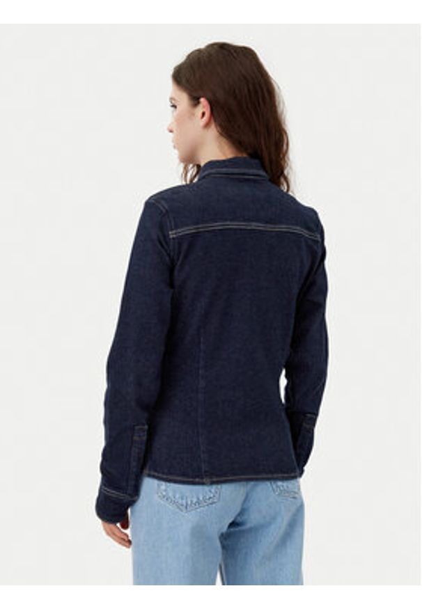 Calvin Klein Jeans Koszula jeansowa Lean J20J224539 Granatowy Regular Fit. Kolor: niebieski. Materiał: bawełna