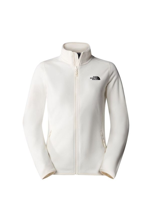 Bluza The North Face 100 Glacier Full-Zip Fleece 0A855OQLI1 - biała. Kolor: biały. Materiał: dzianina, poliester, polar. Styl: klasyczny. Sport: narciarstwo