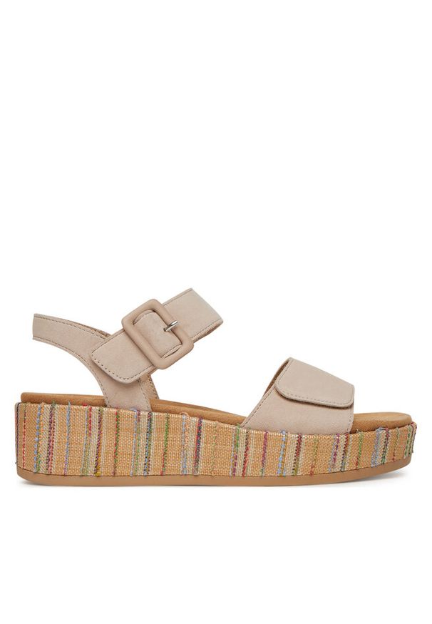 Sandały Remonte. Kolor: beżowy