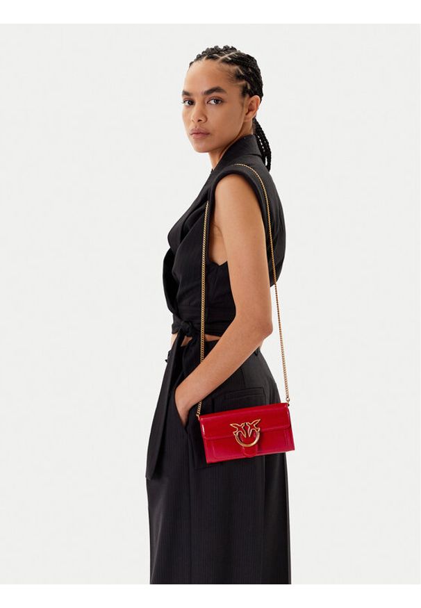 Pinko - PINKO Torebka Love One Wallet C PE25 PLTT 100062 A1UV Czerwony. Kolor: czerwony. Materiał: skórzane