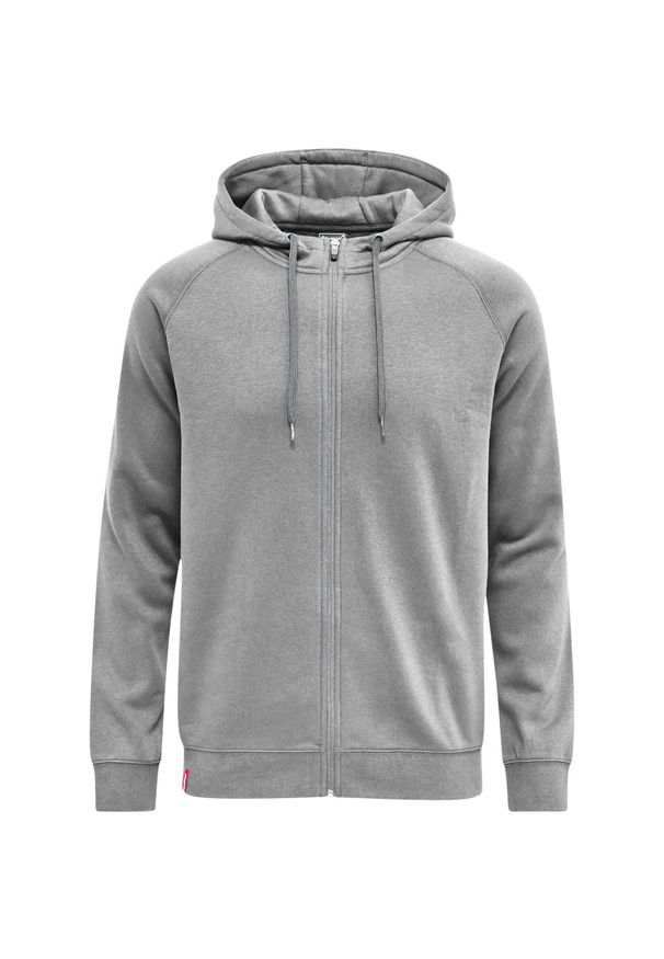Bluza z kapturem i zamkiem błyskawicznym Hummel Red Classic. Typ kołnierza: kaptur. Kolor: szary. Materiał: poliester, bawełna. Sport: fitness