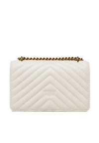 Pinko Torebka Love One Mini Dc PE 23 PLTT 100074 A0GK Biały. Kolor: biały. Materiał: skórzane