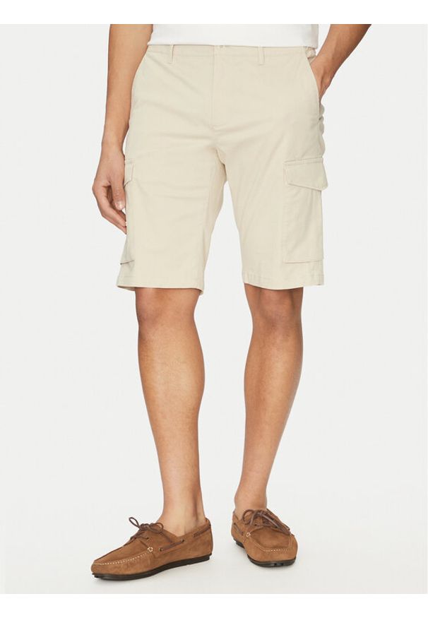 TOMMY HILFIGER - Tommy Hilfiger Szorty materiałowe John MW0MW31244 Beżowy Regular Fit. Kolor: beżowy. Materiał: bawełna