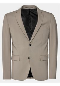 Lindbergh Garnitur 30-61040 Beżowy Slim Fit. Kolor: beżowy. Materiał: syntetyk, wiskoza #22