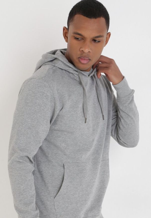 Born2be - Jasnoszara Bluza Avaguna. Kolor: szary. Długość rękawa: długi rękaw. Długość: długie. Styl: sportowy