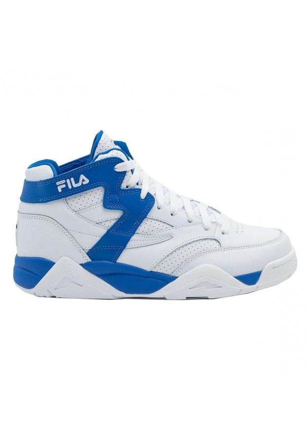 Buty do koszykówki męskie Fila M-Squad białe. Kolor: biały. Materiał: tkanina, materiał, skóra, syntetyk. Sport: koszykówka