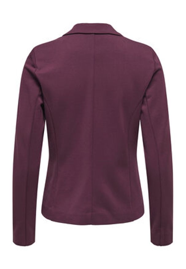 only - ONLY Marynarka Poptrash 15153144 Bordowy Regular Fit. Kolor: czerwony. Materiał: syntetyk, wiskoza