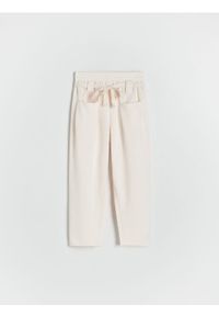 Reserved - Spodnie z wiskozą - złamana biel. Materiał: wiskoza