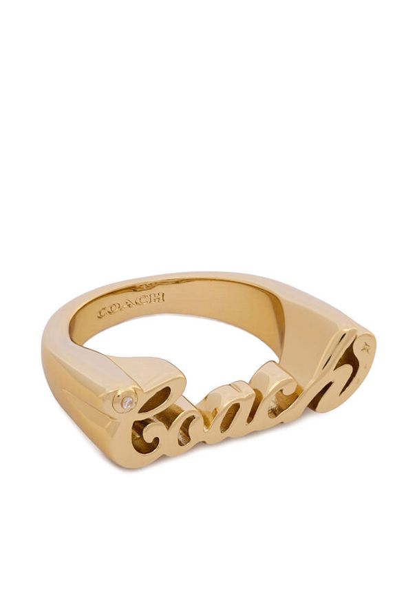 Coach Pierścionek 37557624 Złoty. Materiał: metalowe. Kolor: złoty