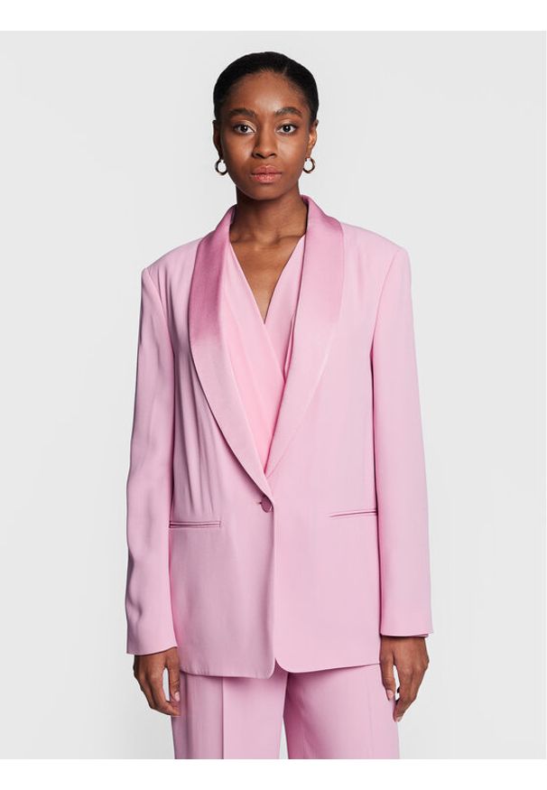 BOSS - Boss Marynarka Junata 50482869 Różowy Relaxed Fit. Kolor: różowy. Materiał: syntetyk