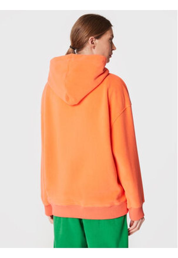 Tommy Jeans Polar Signature DW0DW14358 Pomarańczowy Oversize. Kolor: pomarańczowy. Materiał: syntetyk