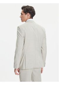 BOSS Garnitur H-Huge 50546099 Beżowy Slim Fit. Kolor: beżowy. Materiał: wełna #4